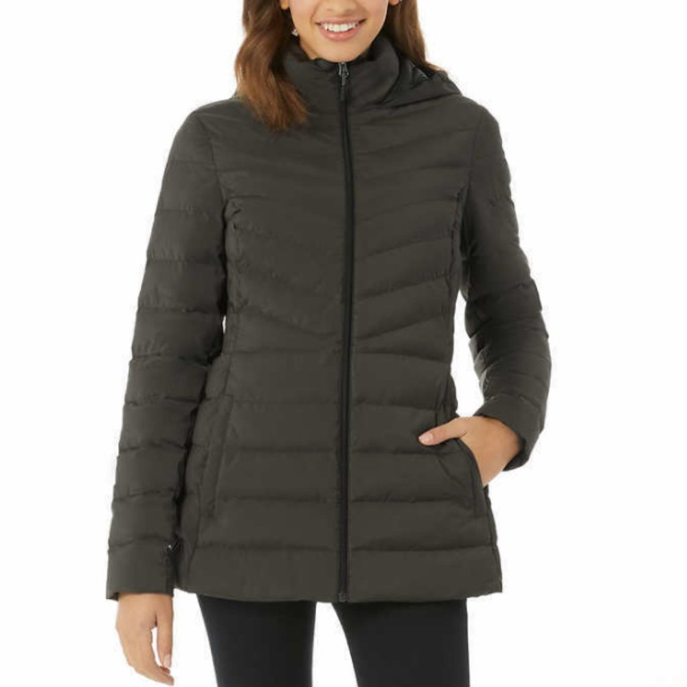 BRAND NEW - 32 Degree Heat Hooded Light Weight Puffer Jacket - XXL - Arol Green